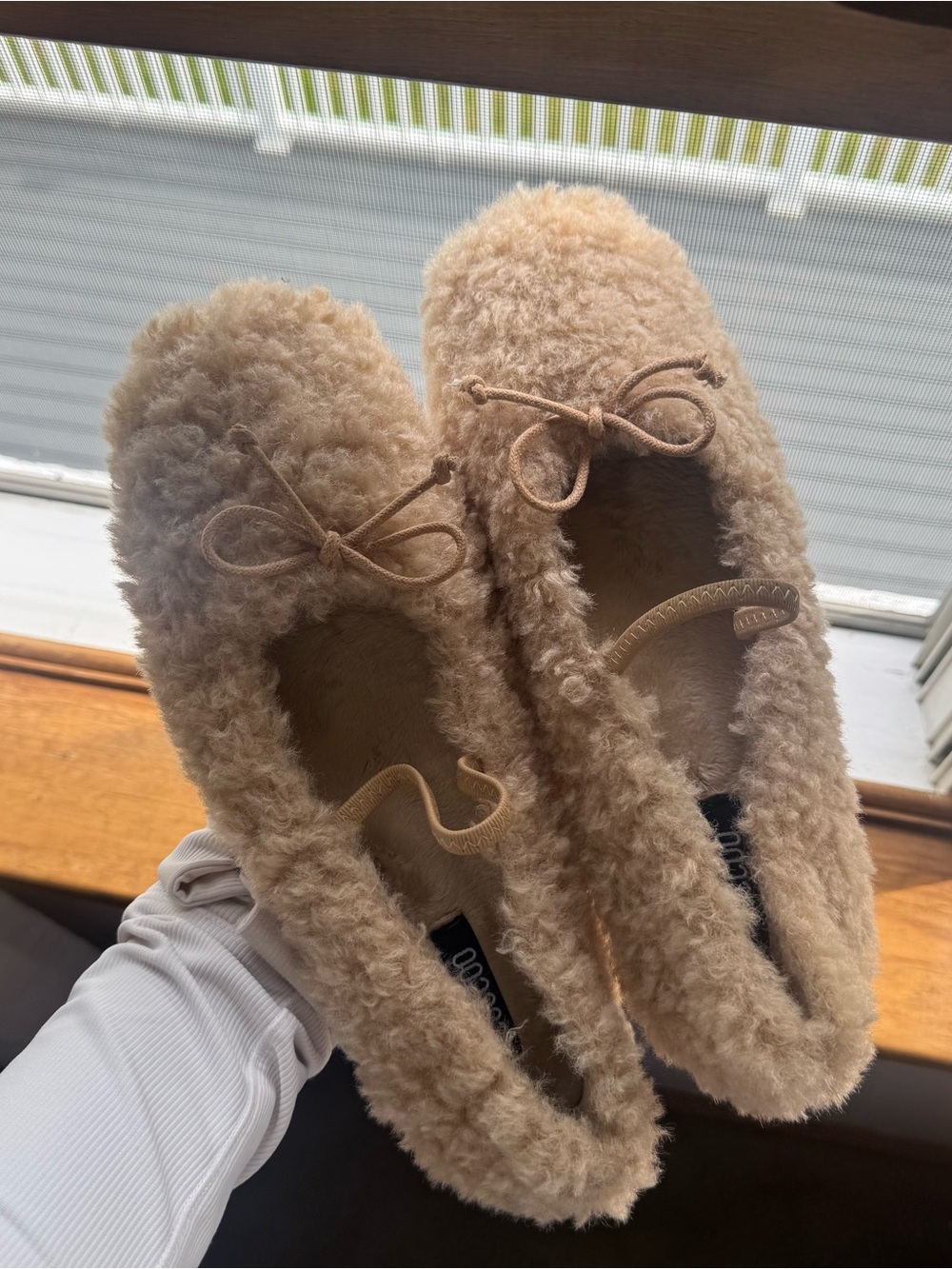 Ballet Flats Faux-Shearling Mary Jane Flats